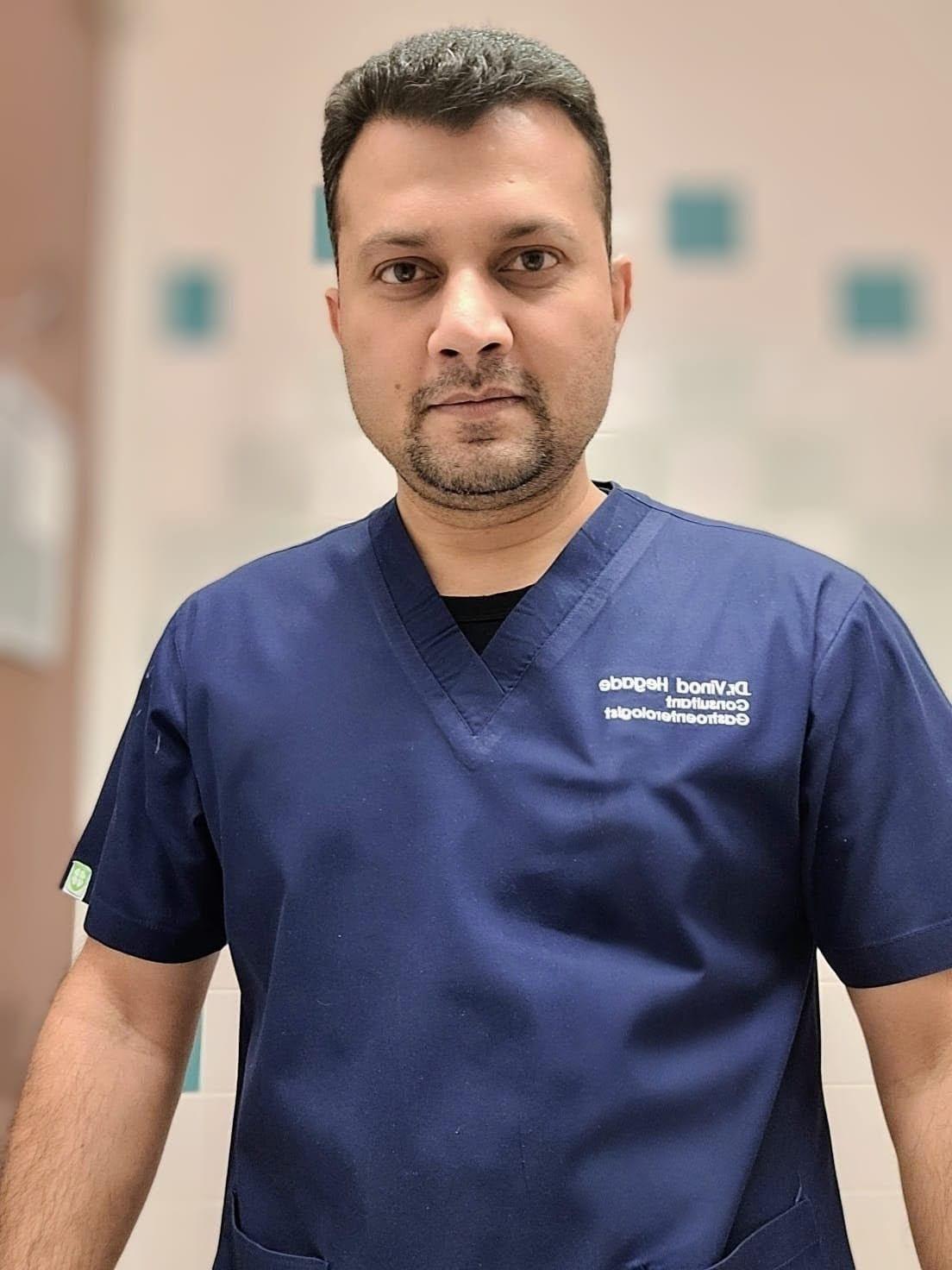 Dr. Vinod Hegade, gastroenterologist in Dubai, at HealthBay Clinics