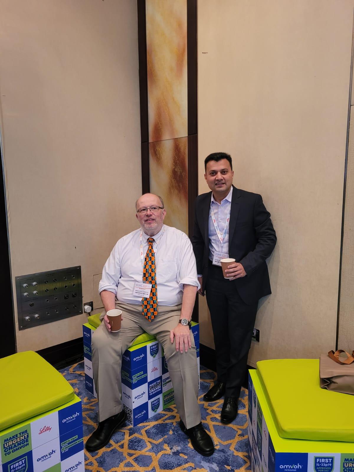 Dr. Vinod Hegade, gastroenterologist from Dubai, at UEG gastroenterology conference