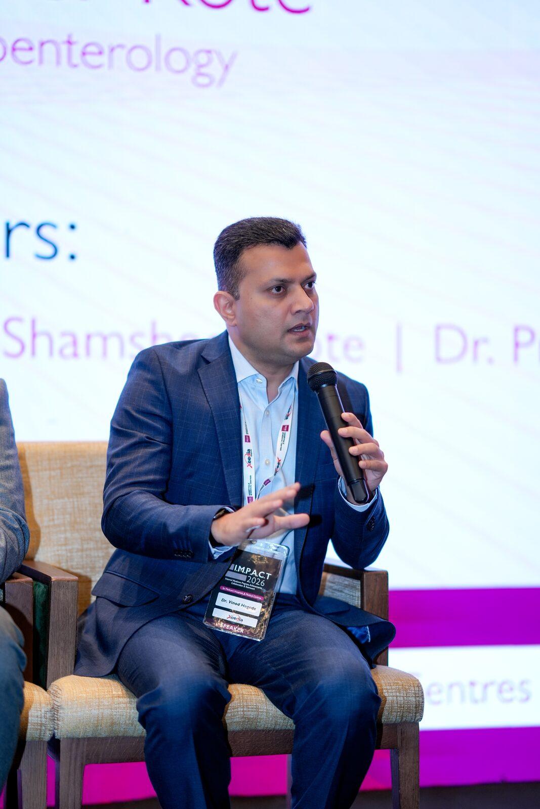Dr. Vinod Hegade on the gastroenterology faculty panel at IMPACT 2026