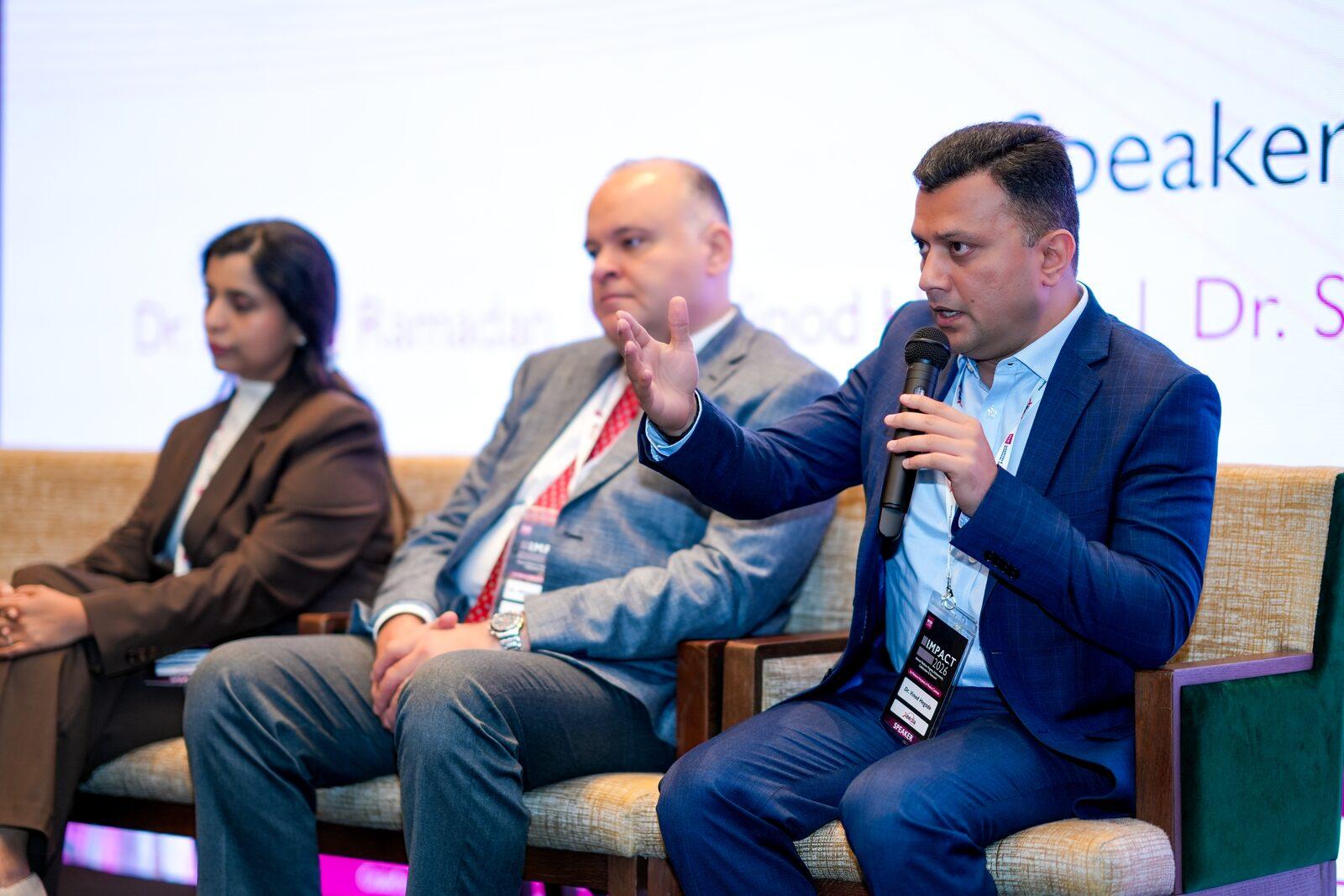 Dr. Vinod Hegade speaking during the IMPACT 2026 MASLD faculty panel