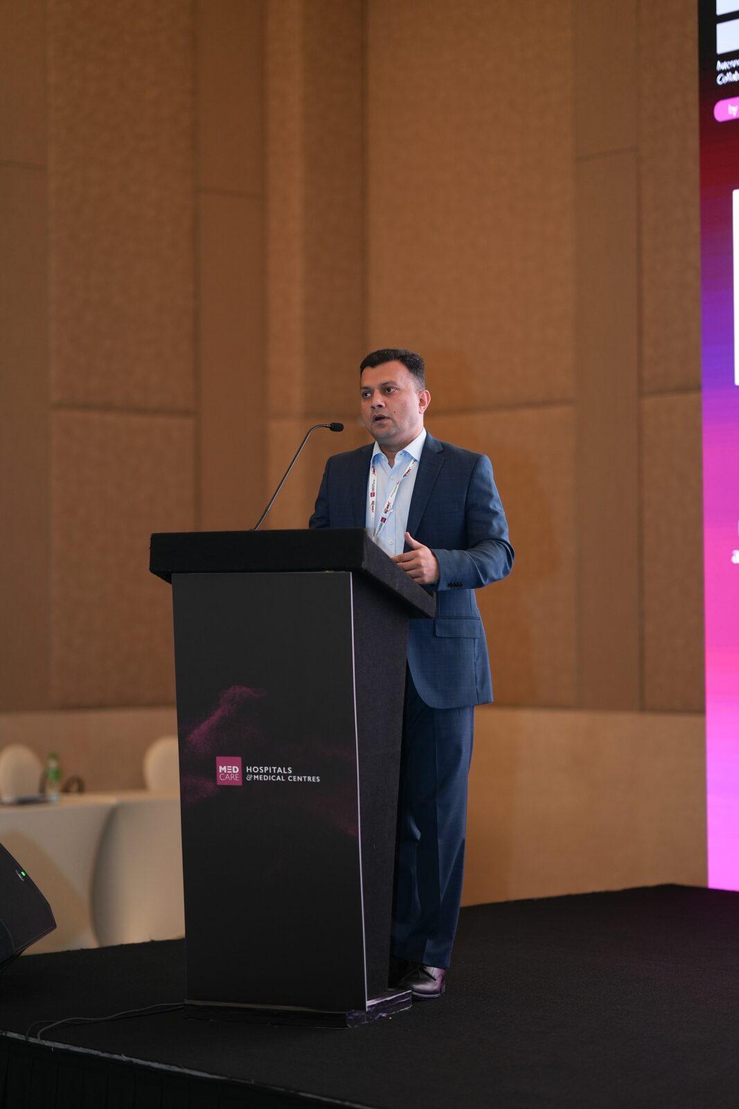 Dr. Vinod Hegade delivering his MASLD lecture at IMPACT 2026
