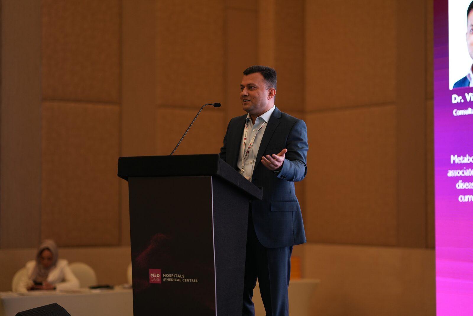 Dr. Vinod Hegade speaking on metabolic associated steatotic liver disease at IMPACT 2026
