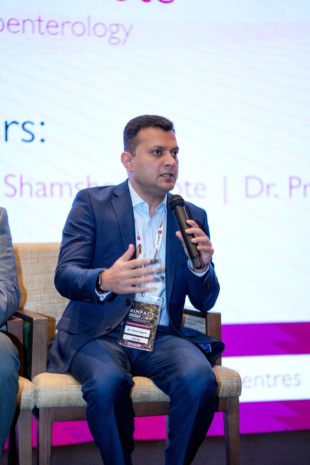 Dr. Vinod Hegade contributing to the MASLD panel discussion at IMPACT 2026