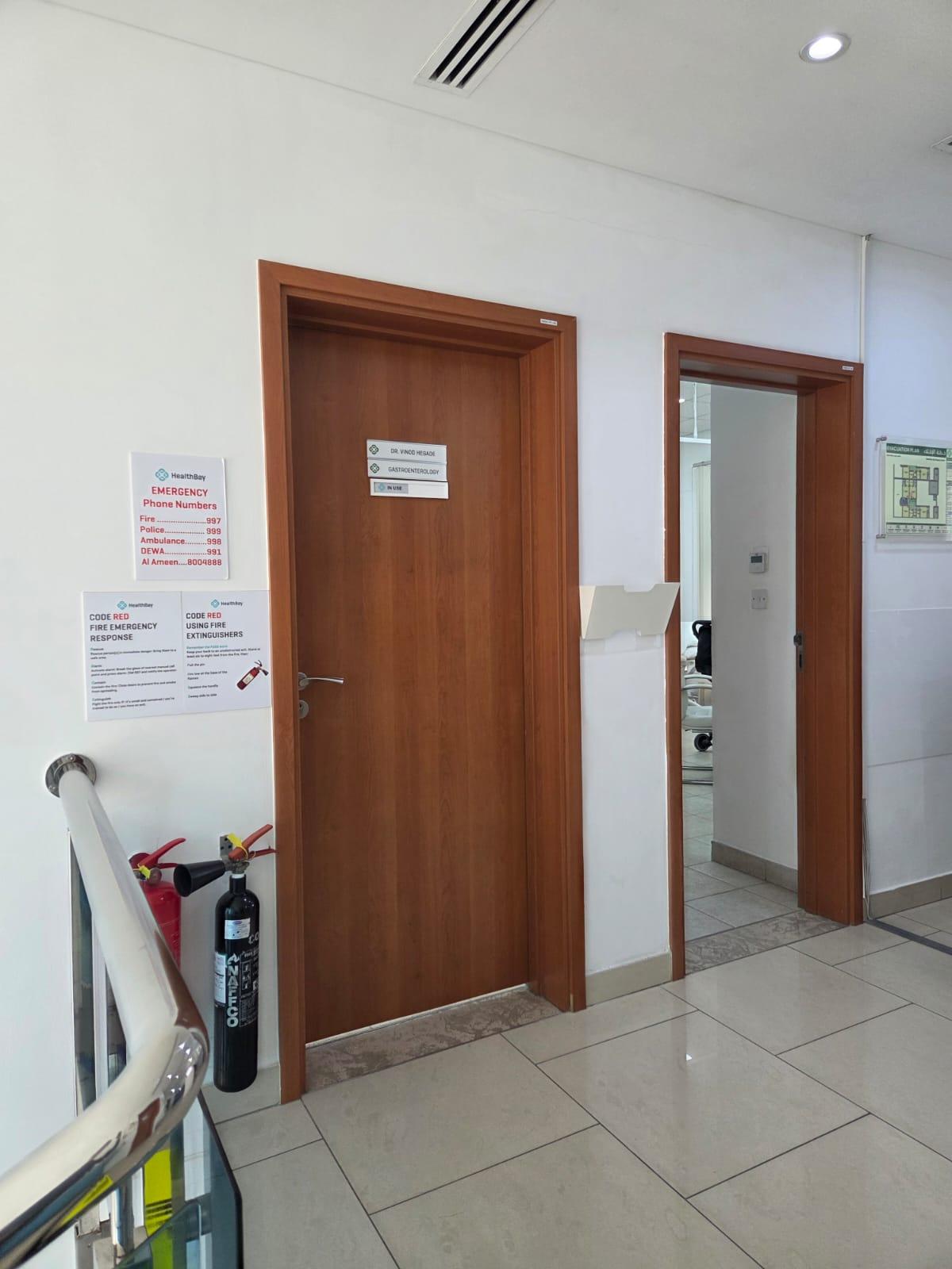 Gastroenterologist consultation suite at HealthBay Clinics, Al Wasl, Dubai